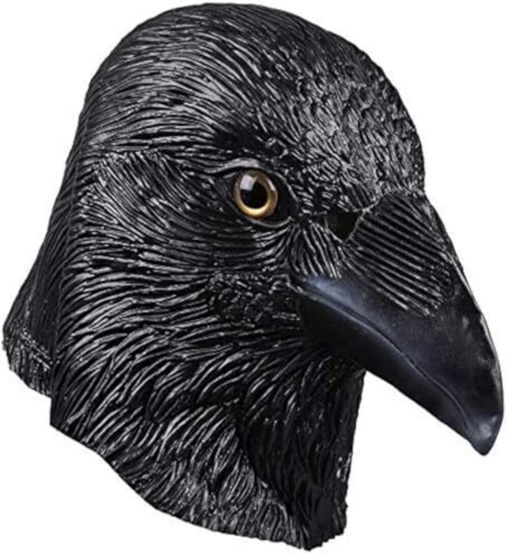 2133 Black Crow Latex Animal Head Mask Bird Halloween Costume Raven Reaper